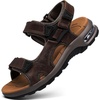 image:imageziitop Mens Athletic Sandals with Arch Support Outdoor Walking Sandals  Adjustable Straps Air Cushion NonSlip Lightweight Hiking Casual Sport SandalsDarkbrown