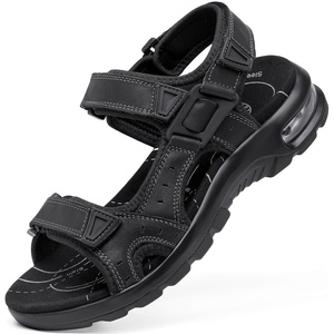 ziitop Mens Athletic Sandals with Arch Support Outdoor Walking Sandals | Adjustable Straps Air Cushion Non-Slip Lightweight Hiking Casual Sport Sandals(Allblack)