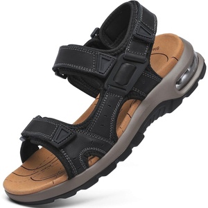 ziitop Mens Athletic Sandals with Arch Support Outdoor Walking Sandals | Adjustable Straps Air Cushion Non-Slip Lightweight Hiking Casual Sport Sandals(Black)