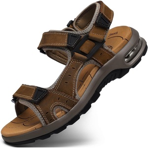 ziitop Mens Athletic Sandals with Arch Support Outdoor Walking Sandals | Adjustable Straps Air Cushion Non-Slip Lightweight Hiking Casual Sport Sandals(Lightbrown)