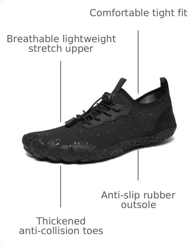 image:imageQuick Dry Barefoot Beach amp Pool Shoes Slipon for Women amp Men Surf Yoga amp Water SportsBlack02