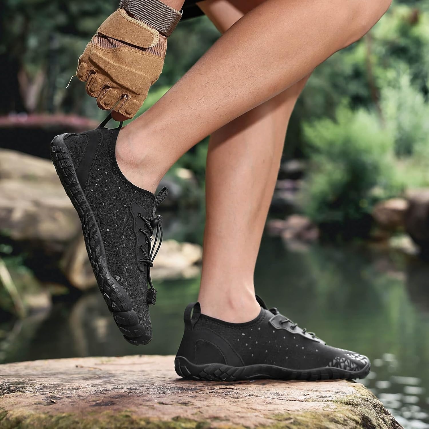 image:imageQuick Dry Barefoot Beach amp Pool Shoes Slipon for Women amp Men Surf Yoga amp Water SportsBlack02