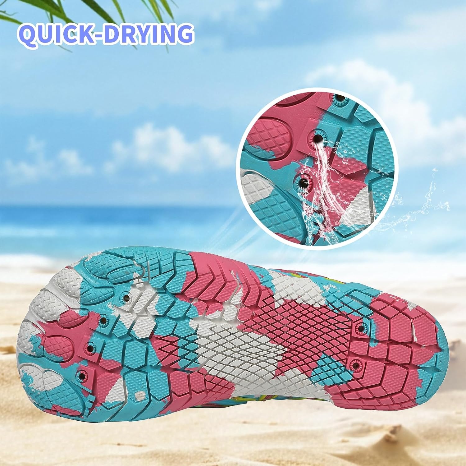 image:imageQuick Dry Barefoot Beach amp Pool Shoes Slipon for Women amp Men Surf Yoga amp Water SportsGreenwhite21