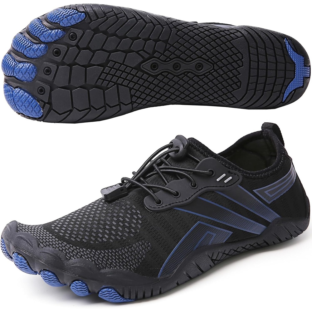 image:imageWater Shoes Mens Women Barefoot Shoes Quick Dry Aqua Outdoor Sports for Swim Pool Beach Surf Walk Water Yoga River Lake Hiking KayakingBlackblue