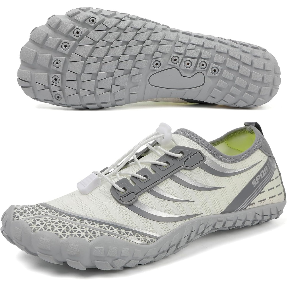 image:imageWater Shoes Mens Women Barefoot Shoes Quick Dry Aqua Outdoor Sports for Swim Pool Beach Surf Walk Water Yoga River Lake Hiking KayakingGreywhite