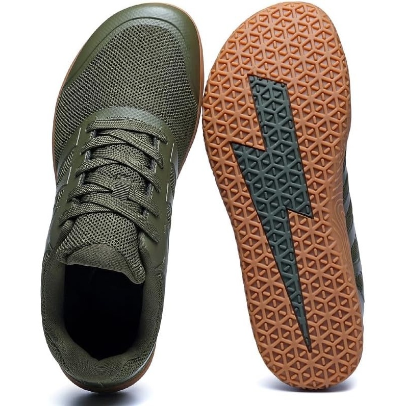 image:imageziitop Barefoot Shoes Men Sneakers Casual Wide Toe Box Running Footwear Zero Drop Tennis Minimalist Walking Grounding Shoes for Gym Workout Weightlifting Hiking Cross Training Trail ClimbingGreen Gum