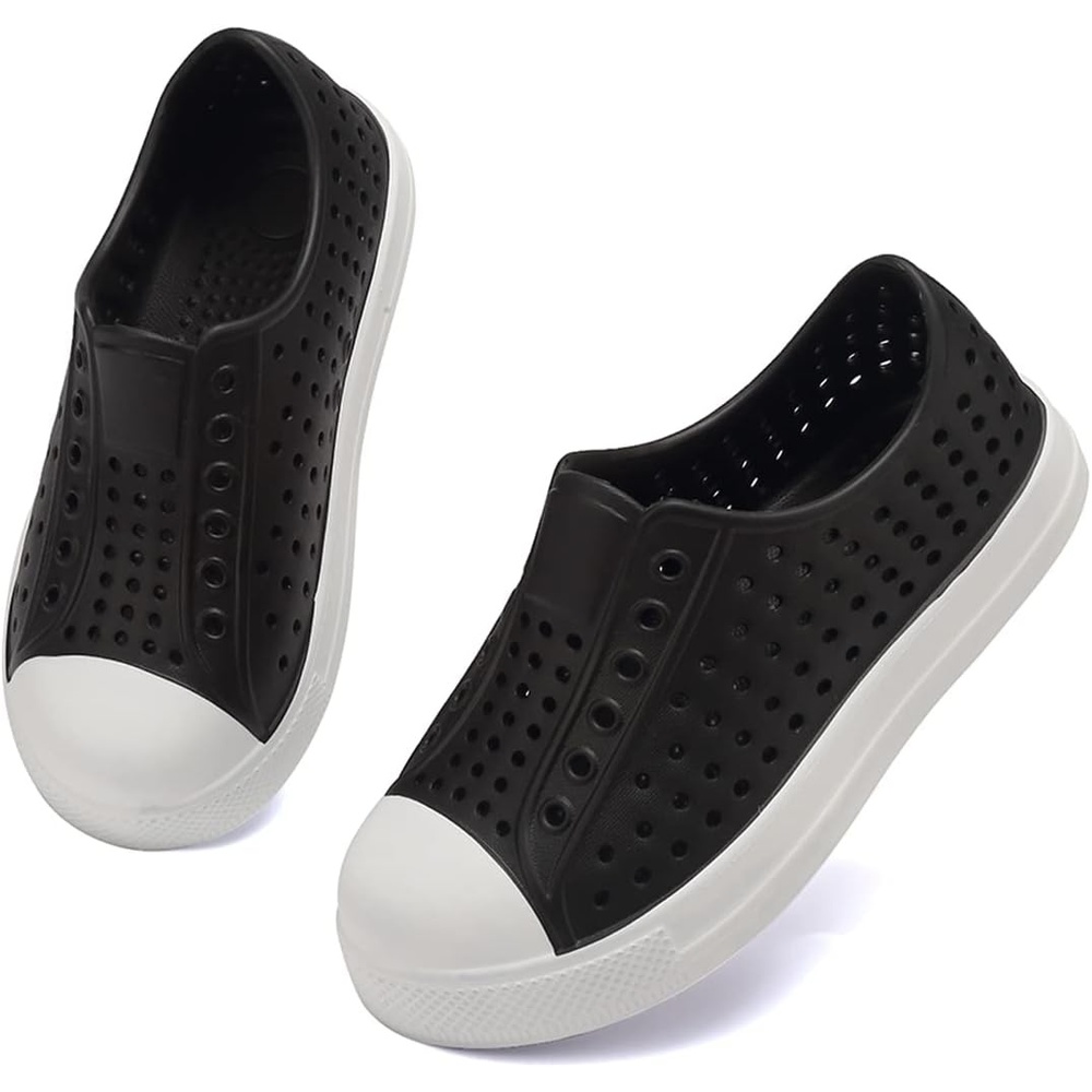 image:imageziitop Kids Toddler Water Shoes for Boys Girls Baby Sandals Sneakers Beach Garden Swim AntiSlip Breathable Quick Dry Lightweight Slipon ToddlerLittle KidBig KidBlack