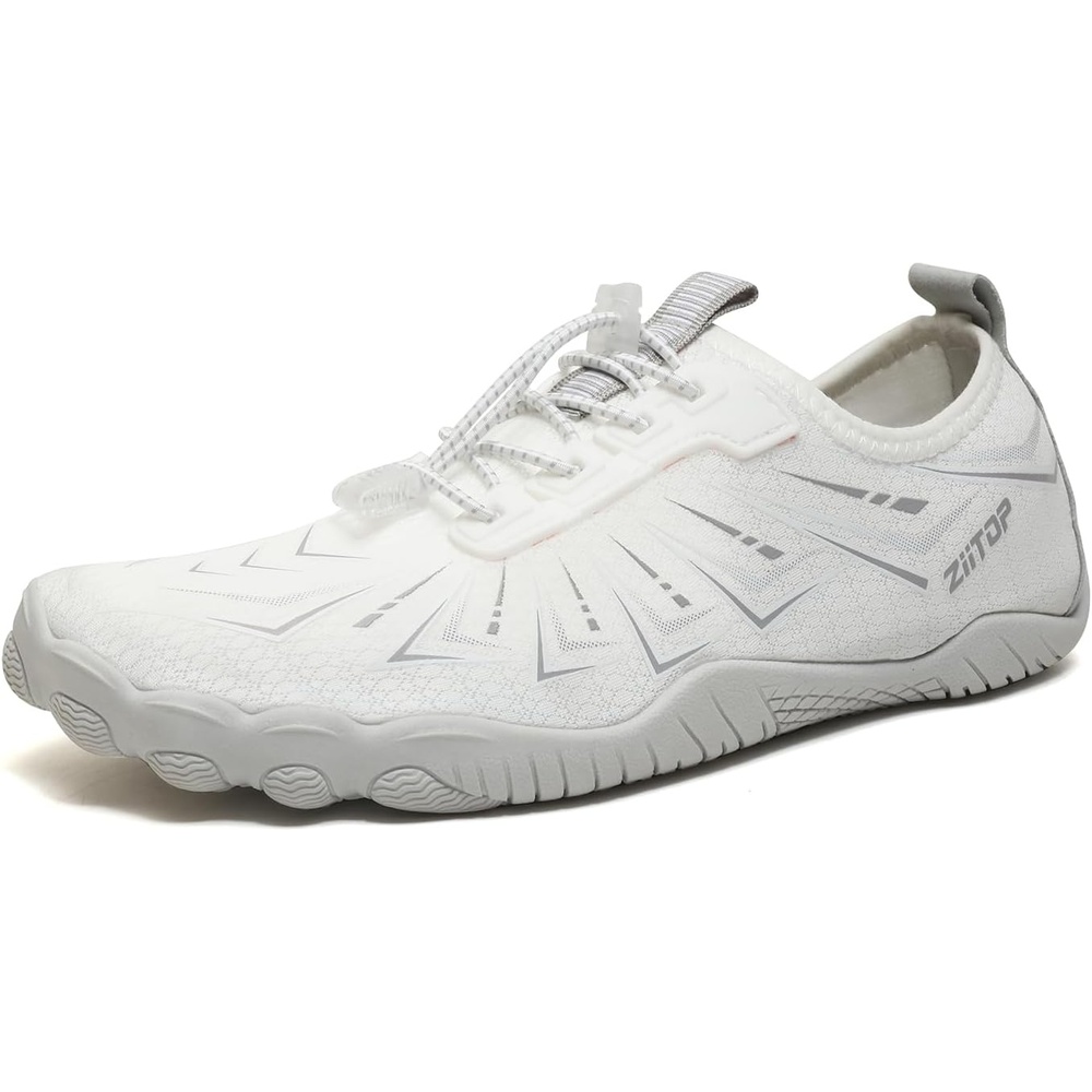 image:imageziitop Water Shoes for Men Women Beach Barefoot Swim Pool Shoes Aqua Socks  AntiSlip Breathable Quick Dry Lightweight Slipon Outdoor Sport Hiking Walking Boating Fishing Diving SurfingWhite