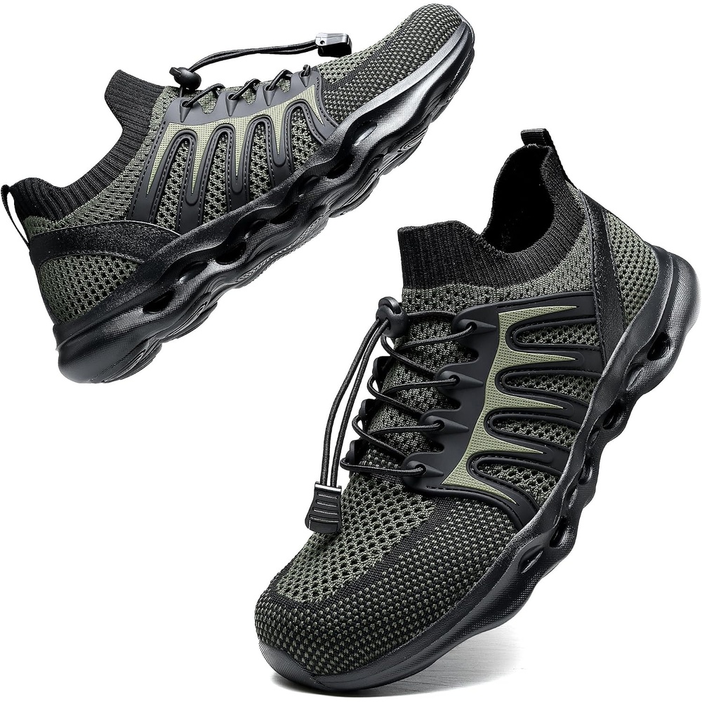 image:imageziitop Water Shoes for Men Women Hiking Amphibious Beach Mens Shoes Lightweight Water Sports Shoes for Swimming Fishing KayakingBlackgreen