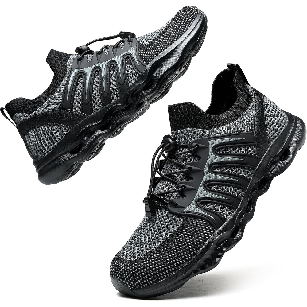 image:imageziitop Water Shoes for Men Women Hiking Amphibious Beach Mens Shoes Lightweight Water Sports Shoes for Swimming Fishing KayakingBlackgrey