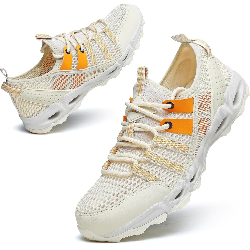 image:imageziitop Womens Hiking Water Shoes for Women Quick Dry Outdoor Sport Sneakers Non Slip Lightweight Breathable Summer Trekking and Walking Climbing ShoeBeige