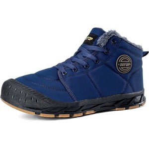 Mens Snow Boots, Mens Winter Boots, Mens Winter Trekking Snow Boots, Winter Boots for Men Waterproof Fur Lined Warm Winter Boots Men Lace up Snow Ankle Shoes Outdoor Anti-Slip Lightweight Hiking Boot(Dark Blue)