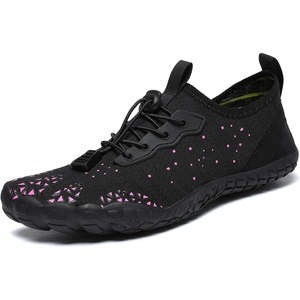 Quick Dry Barefoot Beach & Pool Shoes – Slip-on for Women & Men, Surf, Yoga & Water Sports(Blackrose02)