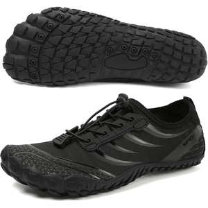 Water Shoes Mens Women Barefoot Shoes Quick Dry Aqua Outdoor Sports for Swim Pool Beach Surf Walk Water Yoga River Lake Hiking Kayaking(Black-7)