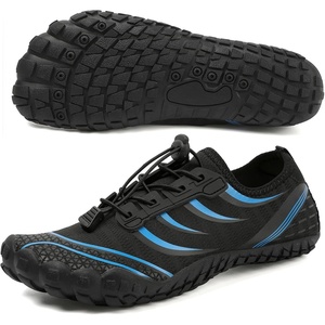 Water Shoes Mens Women Barefoot Shoes Quick Dry Aqua Outdoor Sports for Swim Pool Beach Surf Walk Water Yoga River Lake Hiking Kayaking(Black+blue-1)