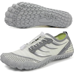 Water Shoes Mens Women Barefoot Shoes Quick Dry Aqua Outdoor Sports for Swim Pool Beach Surf Walk Water Yoga River Lake Hiking Kayaking(Grey+white)