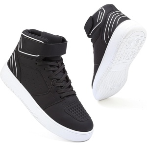 ziitop Motorcycle Boots for Men Riding Shoes Ankle Strap Moto Sneakers(Black/White)