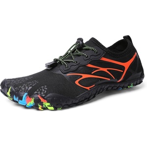 ziitop Water Shoes for Men Women Beach Barefoot Swim Pool Shoes Aqua Socks | Anti-Slip Breathable Quick Dry Lightweight Slip-on, Outdoor Sport Hiking Walking Boating Fishing Diving Surfing(Black Orange)