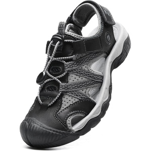 ziitop Womens Hiking Sandals Closed Toe Summer Outdoor Walking Sandal | Adventurous Beach Lace Adjustable Double Buckle Water Shoes(Black)
