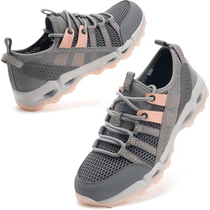 ziitop Womens Hiking Water Shoes for Women Quick Dry Outdoor Sport Sneakers Non Slip Lightweight Breathable Summer Trekking and Walking Climbing Shoe(Grey Pink)