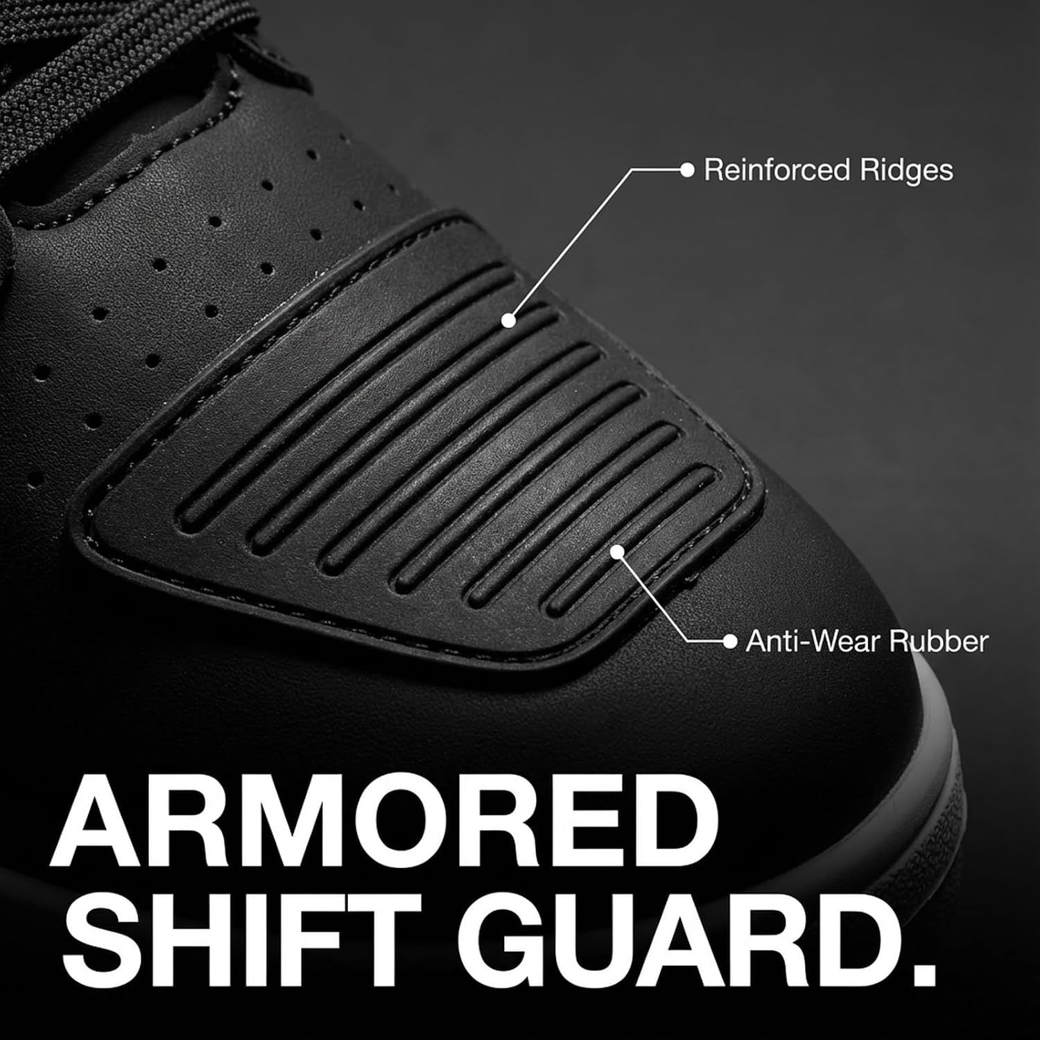 image:imageziitop Motorcycle Boots for Men Riding Shoes Ankle Strap Moto SneakersBlackWhite