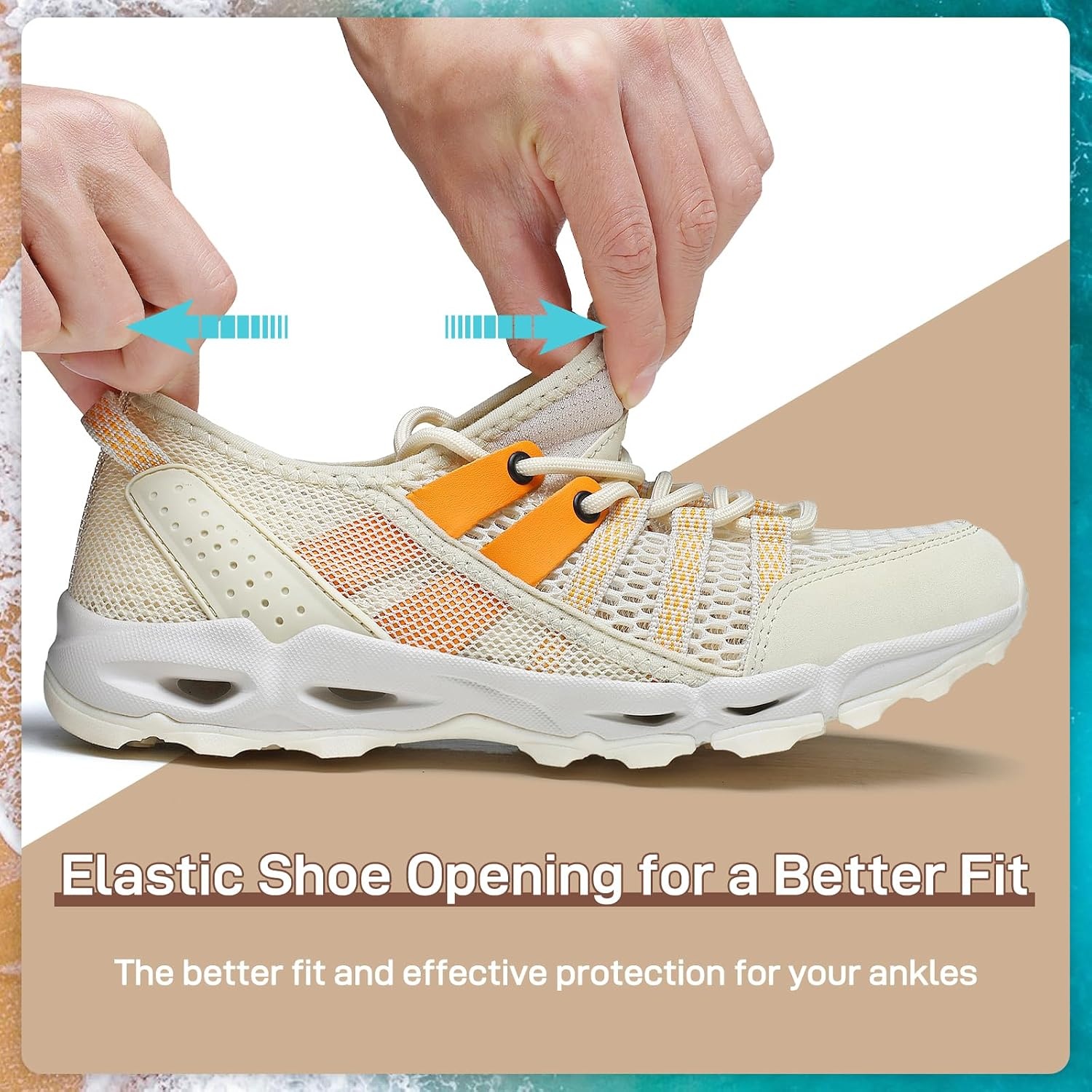 image:imageziitop Womens Hiking Water Shoes for Women Quick Dry Outdoor Sport Sneakers Non Slip Lightweight Breathable Summer Trekking and Walking Climbing ShoeBeige
