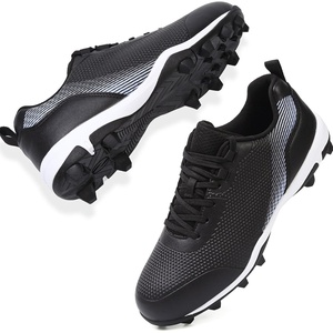 Softball Cleats for Women Baseball Cleats Lacrosse Molded | Womens softball baseball cleats with lightweight PU upper lace up fit and molded rubber studs for dirt grass and turf fields(Black)