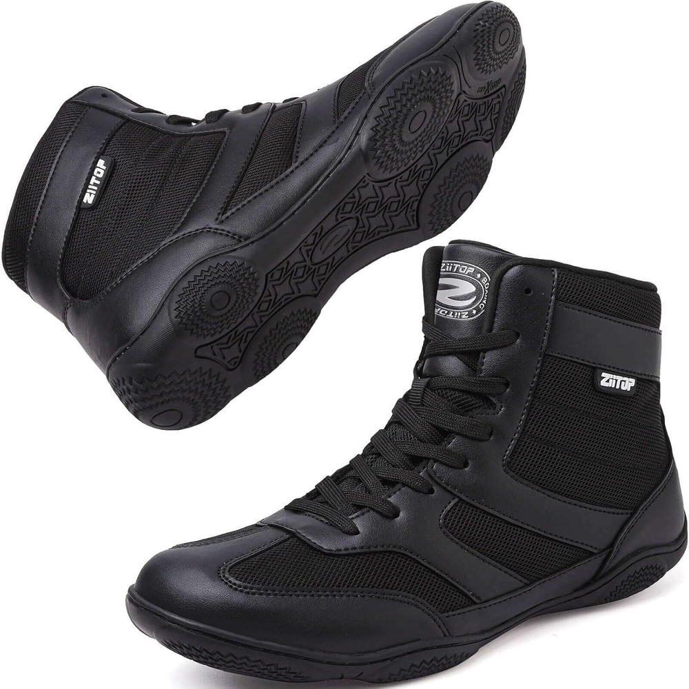 image:imageWrestling Shoes Men Boxing Shoe for Men Weightlifting Powerlifting DeadliftBlack
