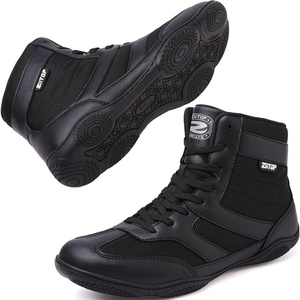 Wrestling Shoes Men Boxing Shoe for Men Weightlifting Powerlifting Deadlift(Black)