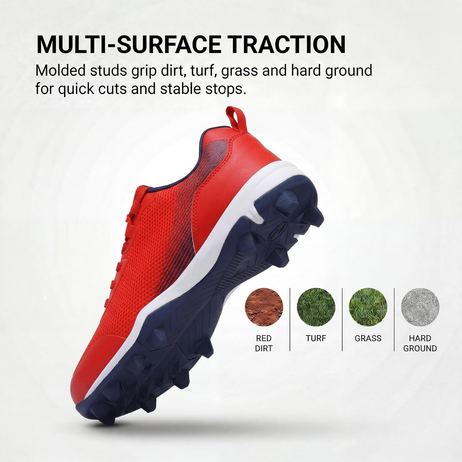 image:imageSoftball Cleats for Women Baseball Cleats Lacrosse MoldedRed