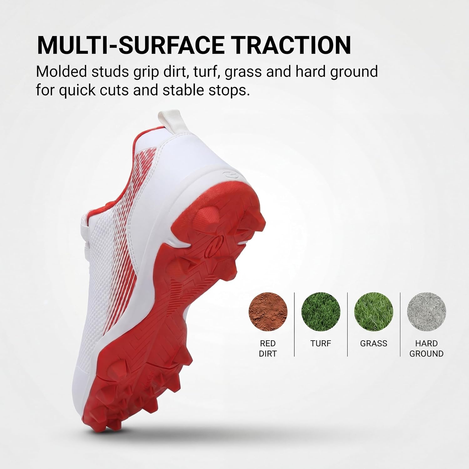 image:imageSoftball Cleats for Women Baseball Cleats Lacrosse MoldedWhite