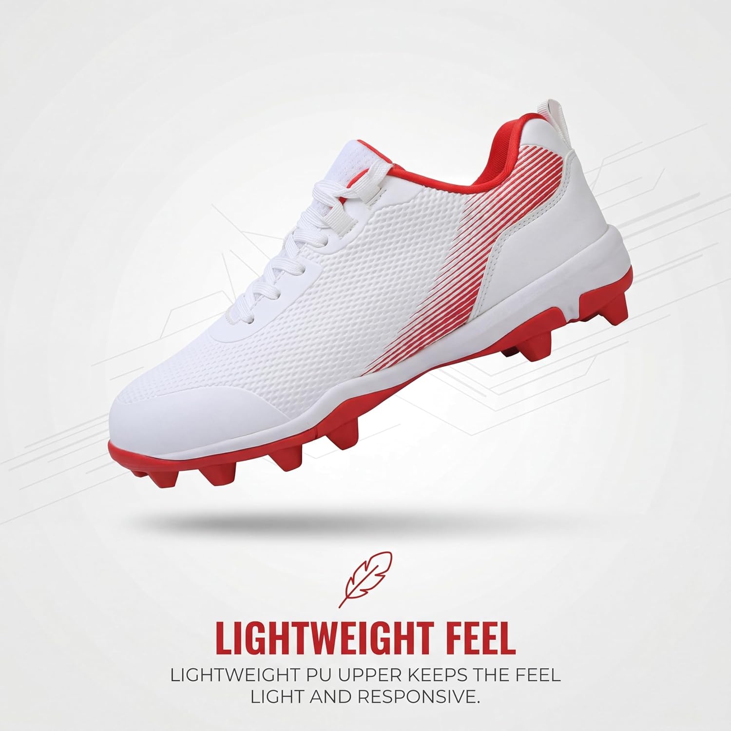 image:imageSoftball Cleats for Women Baseball Cleats Lacrosse MoldedWhite