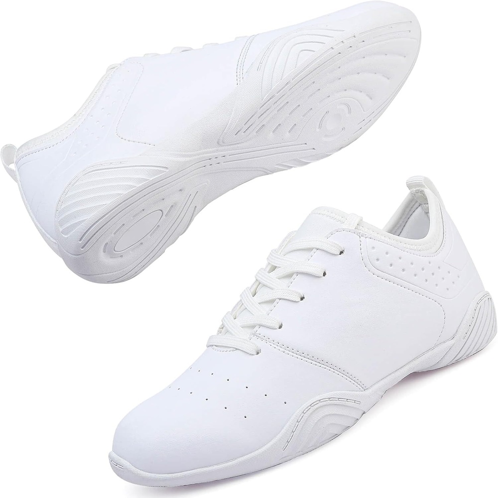 image:imageziitop Cheer Shoes Girls Kids Youth White Cheerleading Shoe Sneakers Athletic Training Dance WalkingWhite02