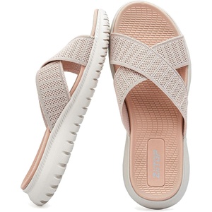 ziitop Orthopedic Slides Sandals For Women Breathable Mesh Sports Athletic Casual Slippers Sandals Lightweight Non Slip With Arch Support(Pink)