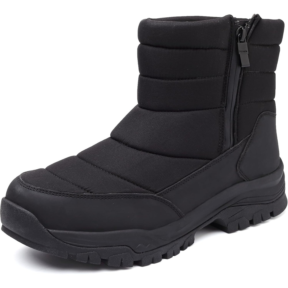 image:imageziitop Snow Boots for Men Waterproof Winter BootsBlack