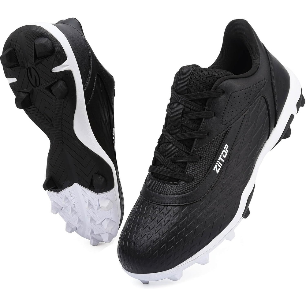 image:imageziitop Baseball Cleats Mens Softball Cleat Turf Shoes for MenBlack