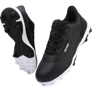 ziitop Baseball Cleats Mens Softball Cleat Turf Shoes for Men(Black)