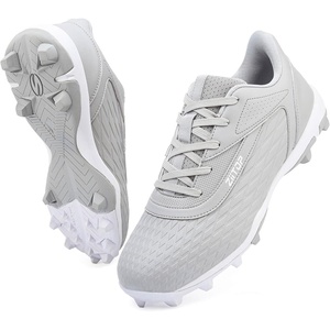 ziitop Baseball Cleats Mens Softball Cleat Turf Shoes for Men(Grey)